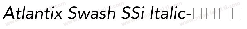 Atlantix Swash SSi Italic字体转换